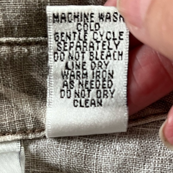 Chico’s Design 100% Linen Hawaiian Floral Leaf Design Snap Front Light Jacket M - Picture 9 of 12